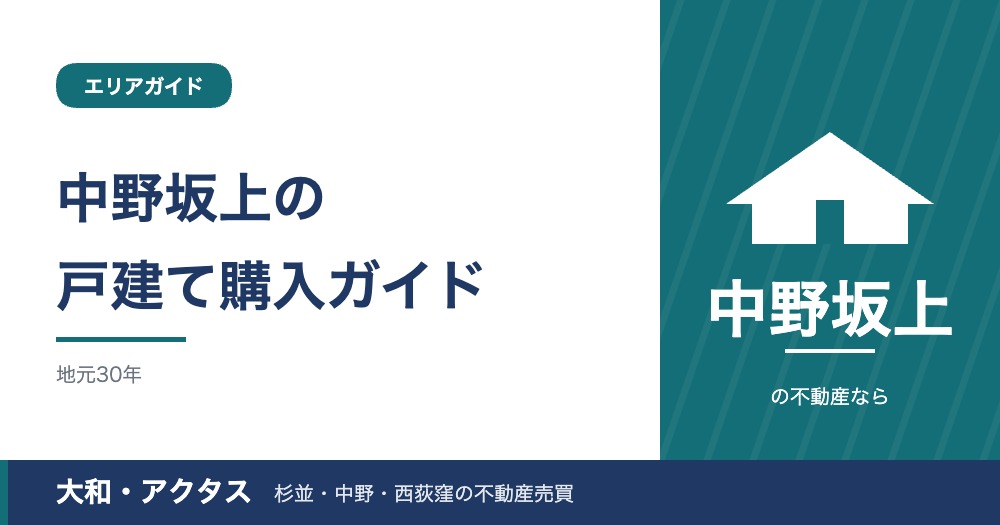 中野坂上の戸建て・土地購入ガイド|相場と2路線・法規チェック【2026年版】