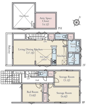 新宿区中井2丁目　新築一戸建て　間取り