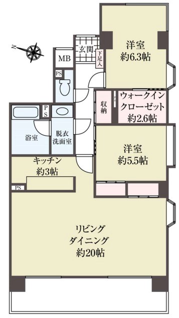 杉並区上井草　中古マンション　アドリーム上井草　間取