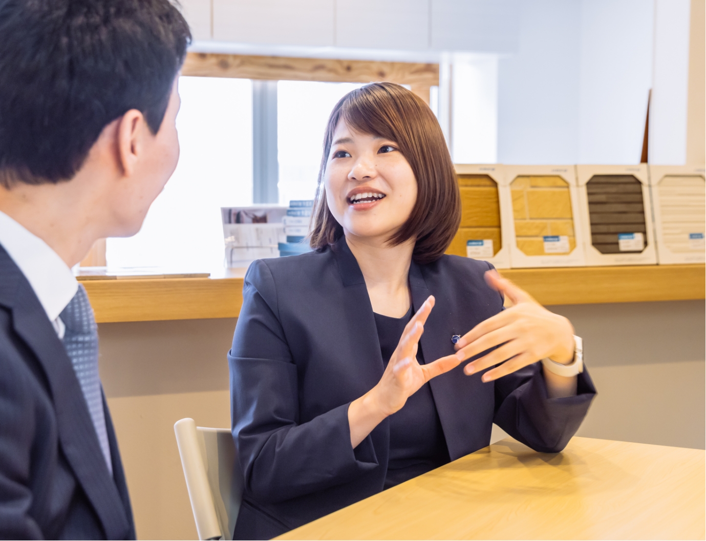 インタビュー中の画像