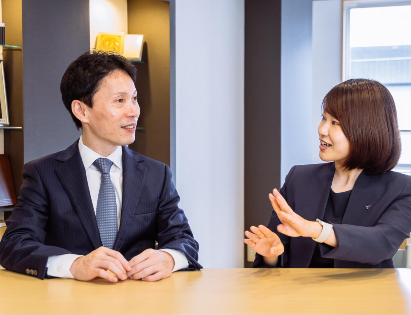 インタビュー中の画像