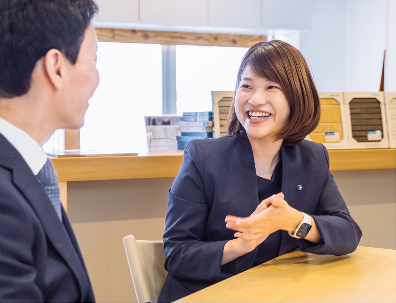 インタビュー中の画像