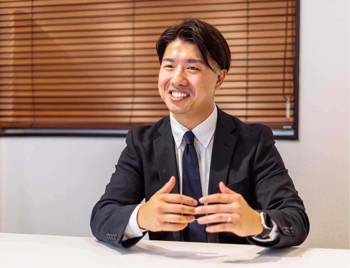 インタビュー中の画像